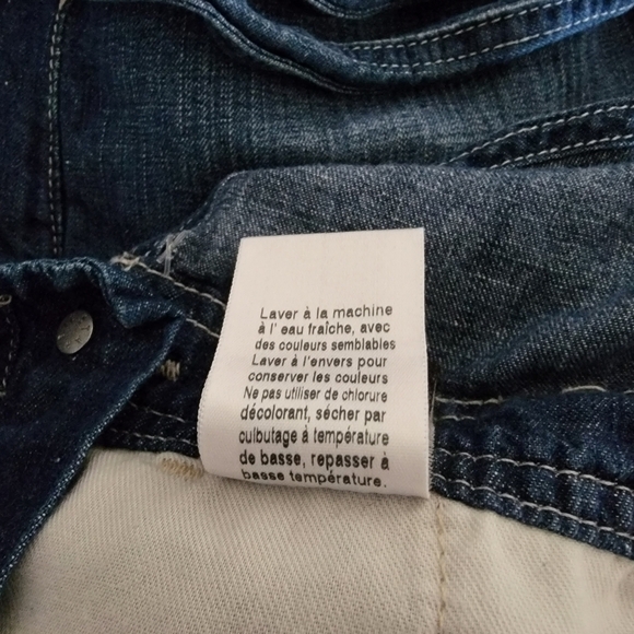 Big Star 1874 Short Denim Overalls Sz S Romper Linen Pockets Y2K 90s - Picture 12 of 12